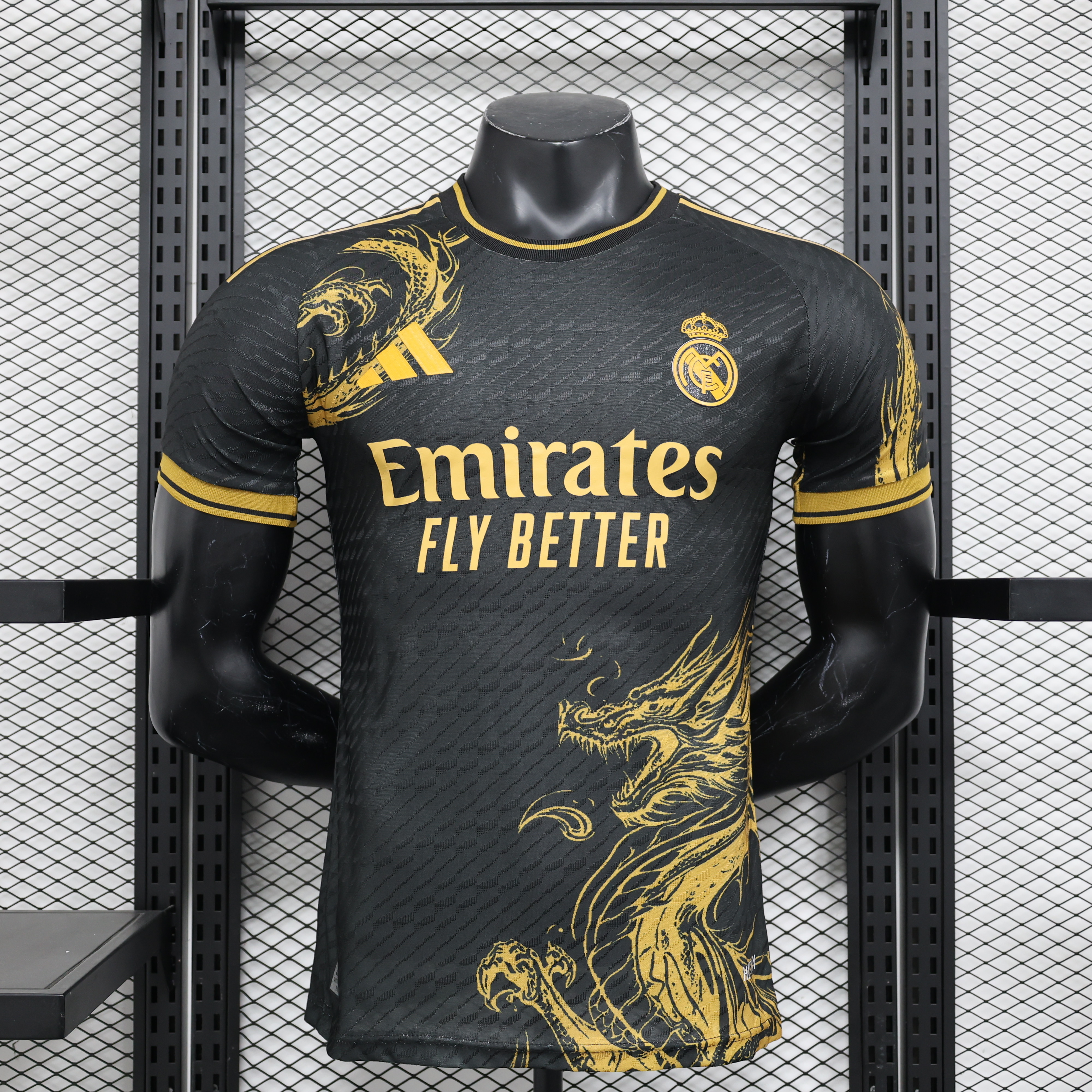 24-25 RMA Black Special Edition Player Version Soccer Jersey #金标金龙