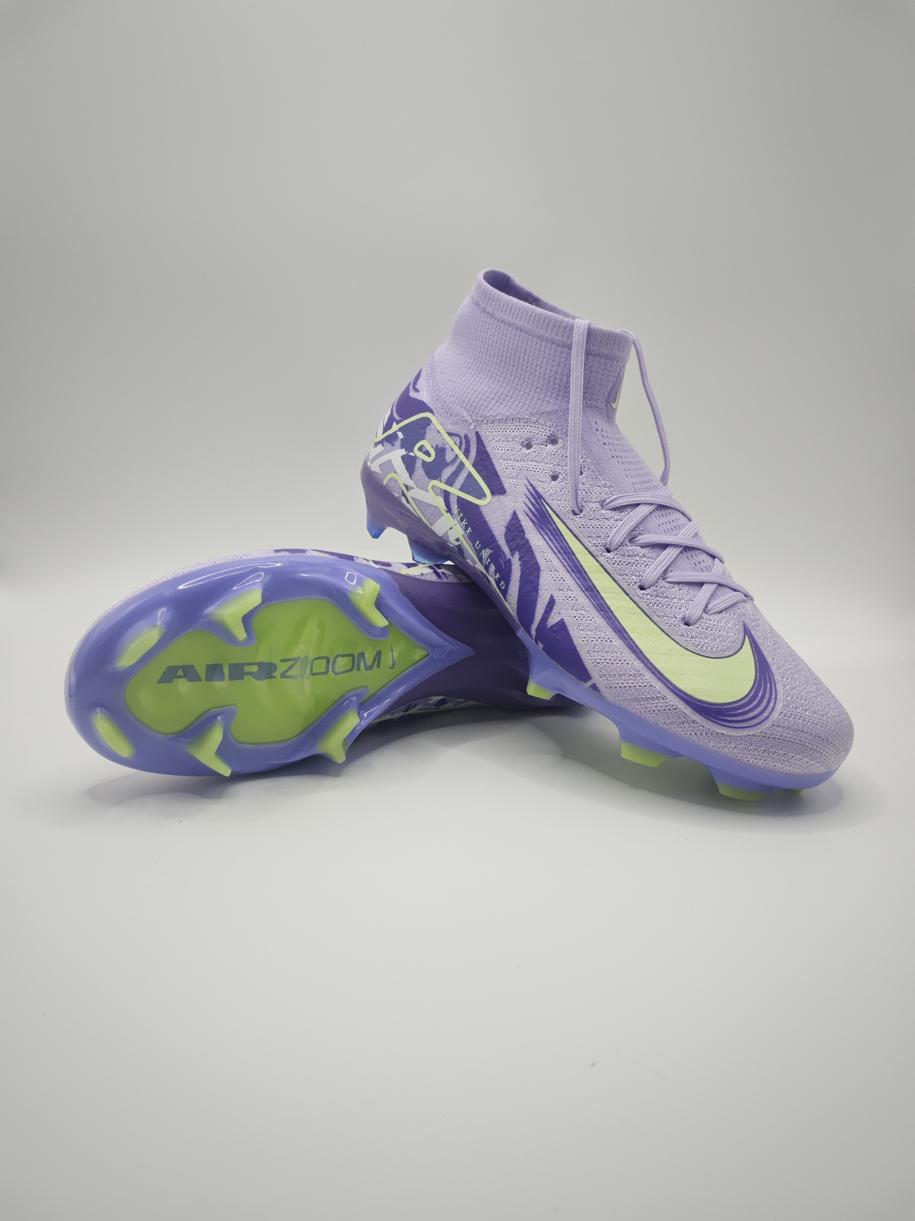 Nike Mercurial 16 FG Soccer Cleats with Built-in Bonded Pack: Full Air Cushion for All-Match Comfort, Waterproof Knit for Wet Pitches