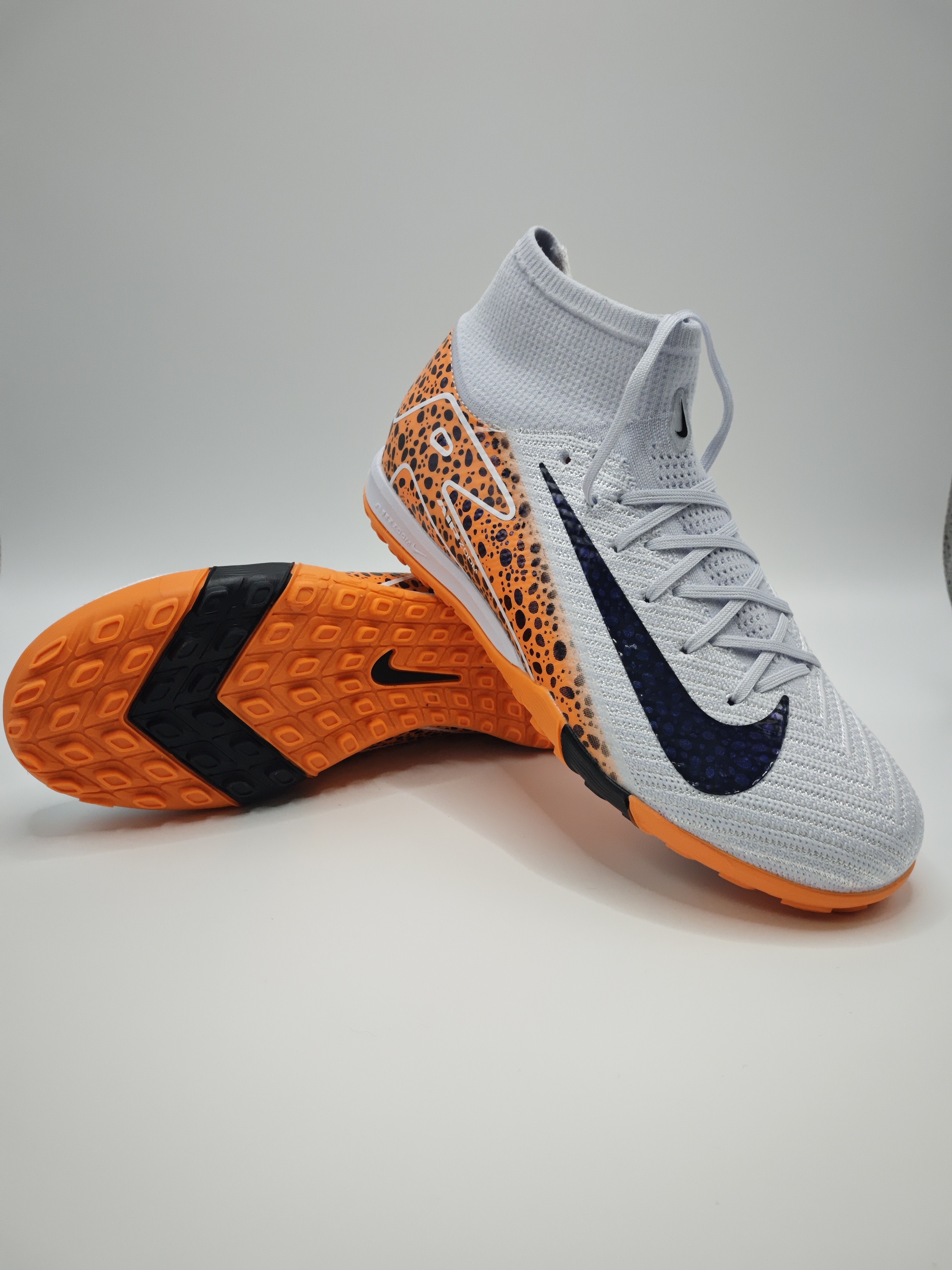 Nike Mercurial 16 High-Top Soccer Cleats: Built-in Full Air Cushion, Waterproof Knit & MD Outsole for Grass Pitches