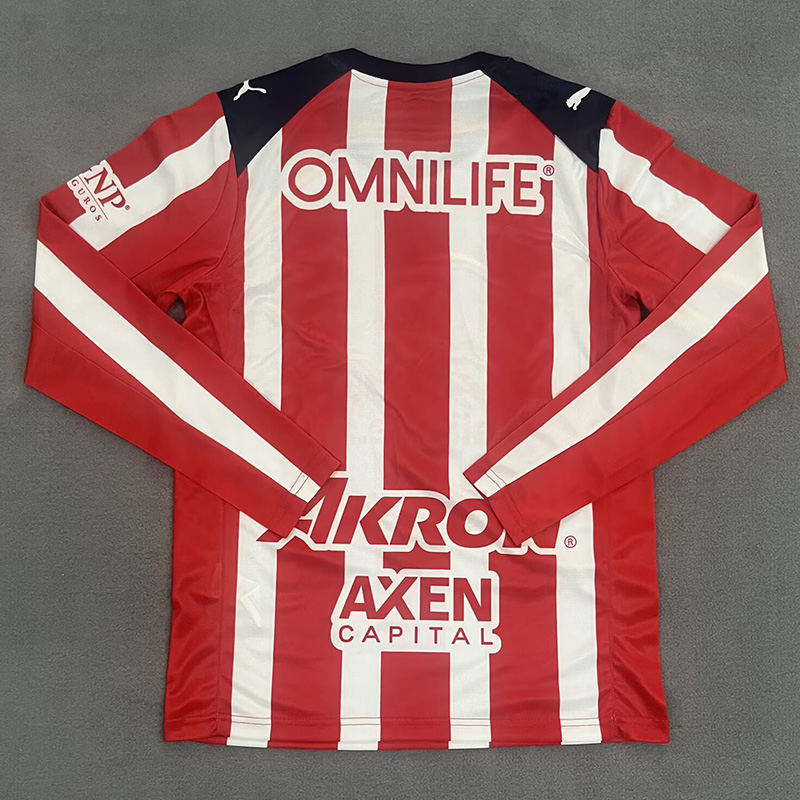 2025-26 Chivas Home Long Sleeve Soccer Jersey (长袖)