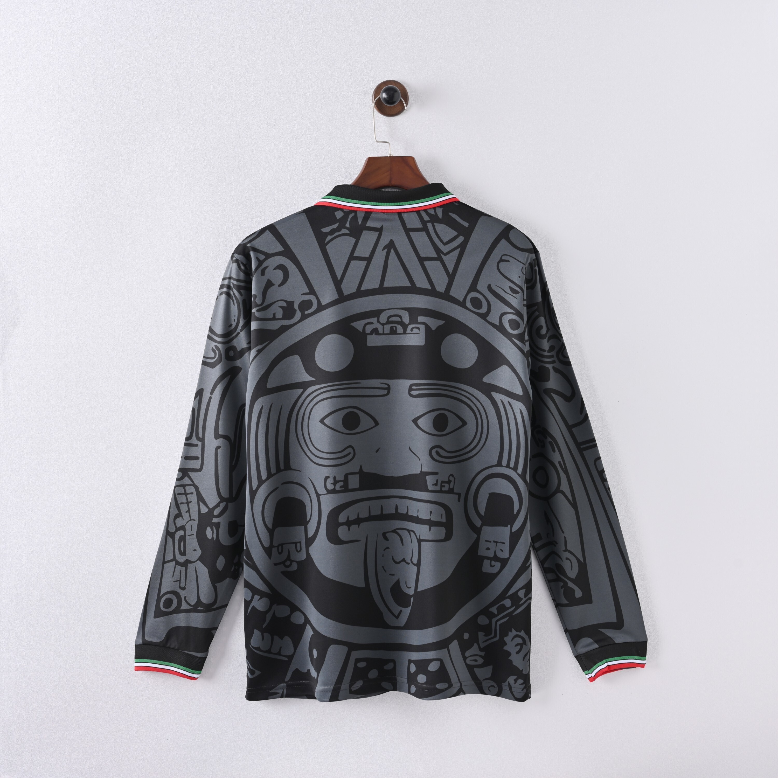 1998 Mexico Black Retro Long Sleeves Soccer Jersey（长袖）