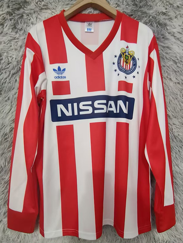 1990-1991 Chivas Home Long Sleeve Retro Soccer Jersey(长袖)