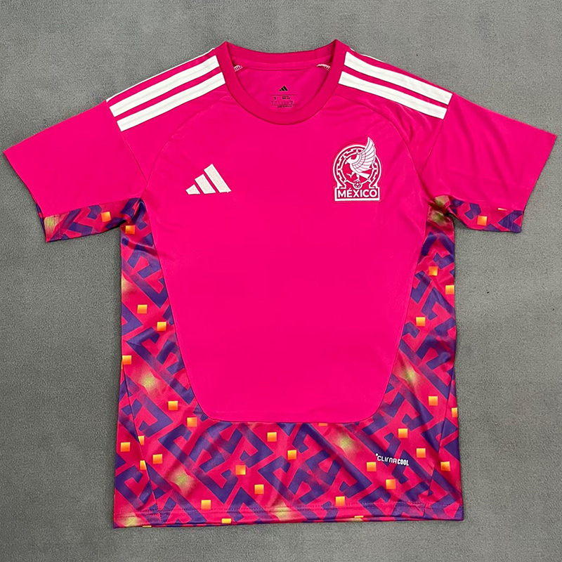 2026 Mexico Pink Red Goalkeeper Soccer Jersey