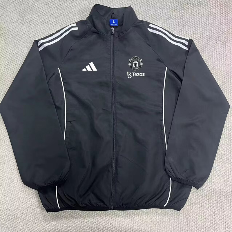 2025-26 Man Utd Black Windbreaker