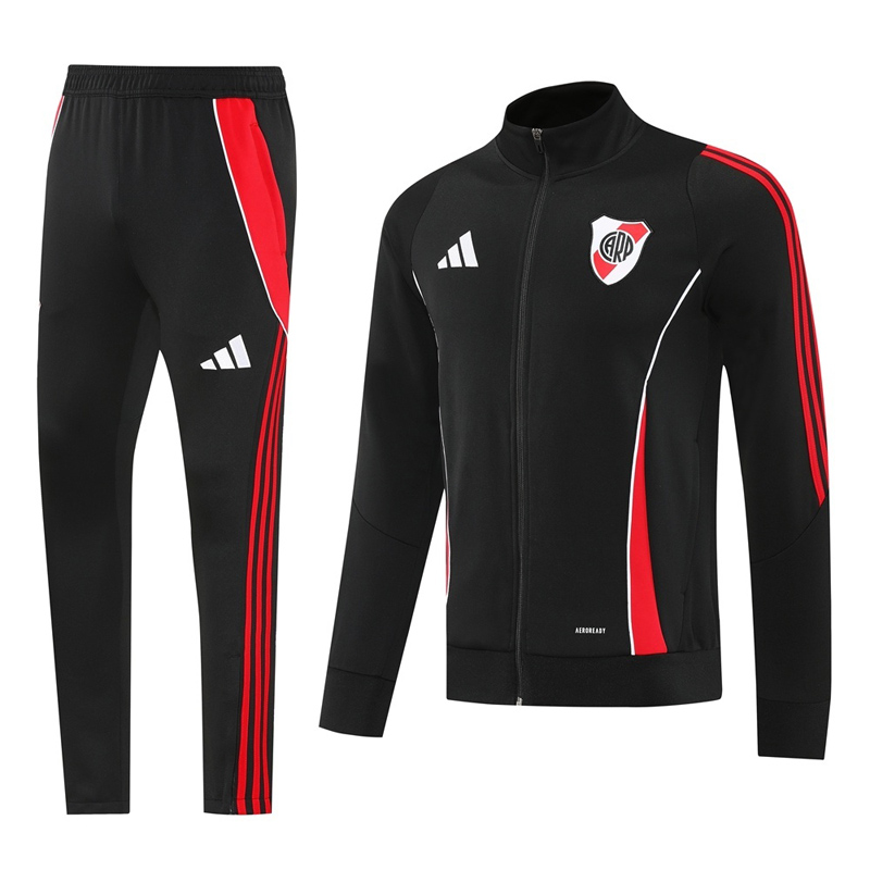 2025-26 River Plate Black Jacket Tracksuit #01