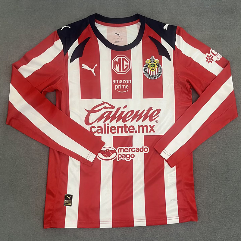 2025-26 Chivas Home Long Sleeve Soccer Jersey (长袖)
