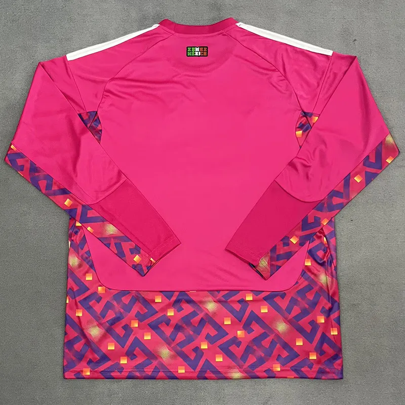 2026 Mexico Pink Red Goalkeeper Long Sleeve Soccer Jersey(长袖)