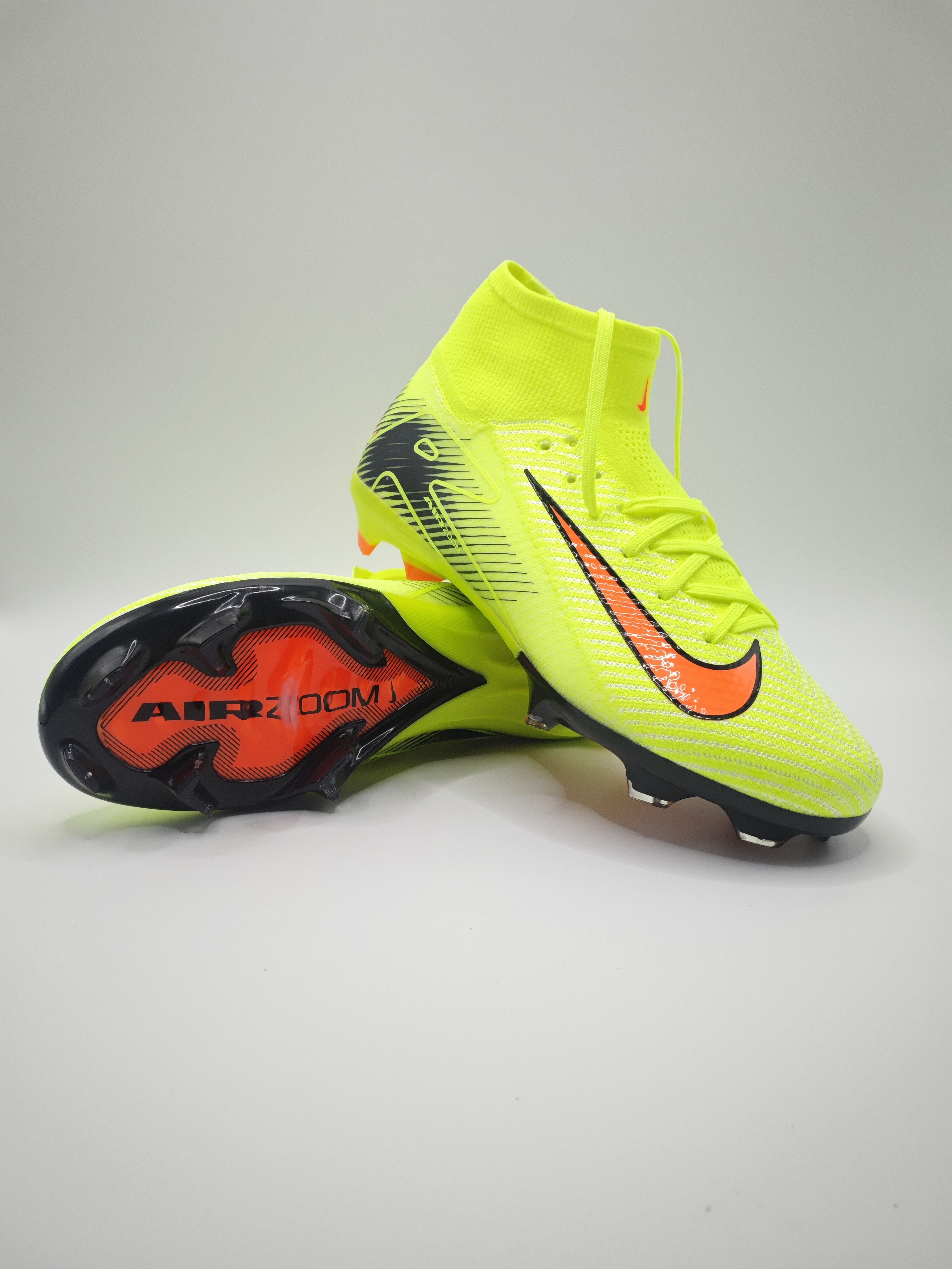 Nike Mercurial 16 FG Soccer Cleats with Built-in Bonded Pack: Full Air Cushion for All-Match Comfort, Waterproof Knit for Wet Pitches