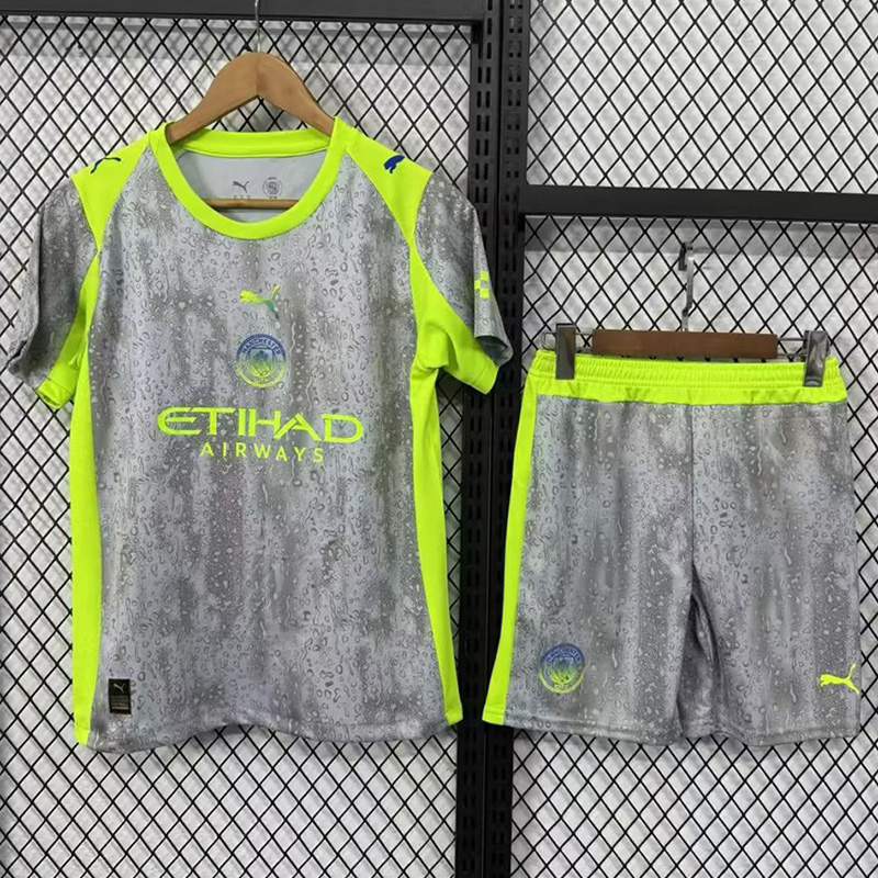 2025-26 Man City Third Kids Soccer Jersey
