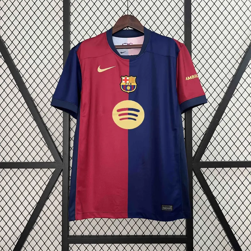 24-25 Barcelona Home Full Kit(Jersey+Shorts+Socks)  - Spotify Logo Without Text