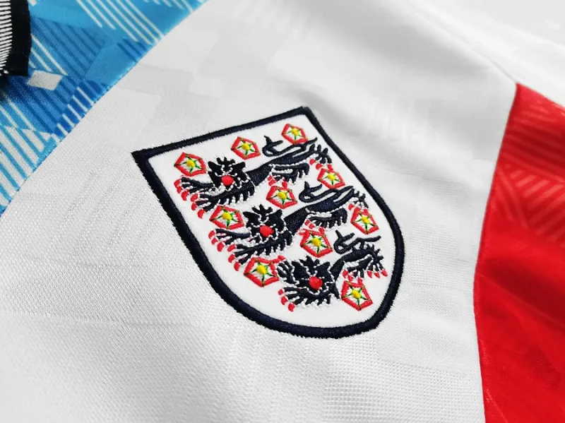 1990 England Retro Soccer Jersey Mash-Up