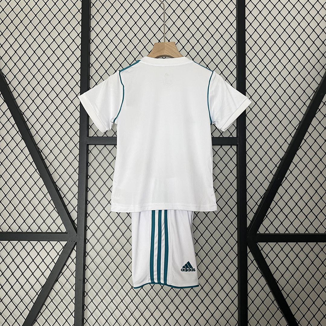 Real Madrid 17-18 Home Retro Kids Kit Soccer Jersey