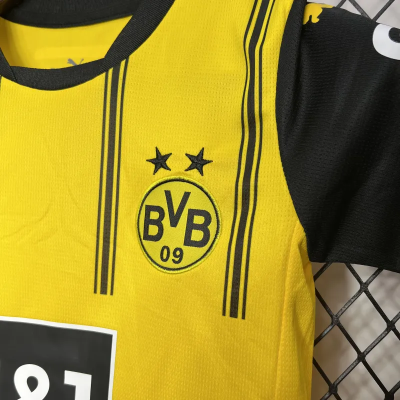 24-25 Borussia Dortmund Home Kids Kit Jersey+Shorts