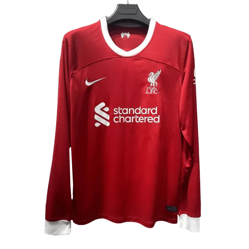 23-24 Liverpool Home Long Sleeve Jersey