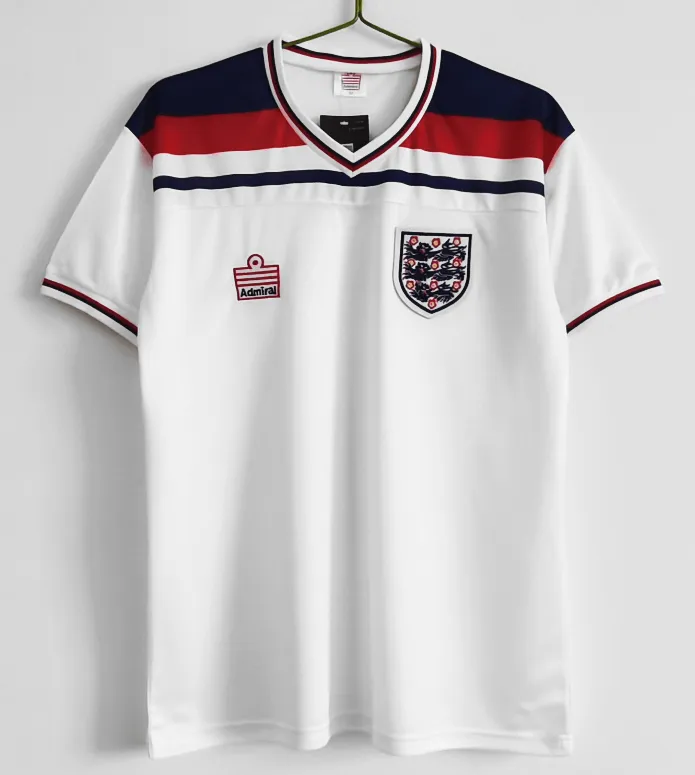 1982 England Retro Soccer Jersey Home Replica