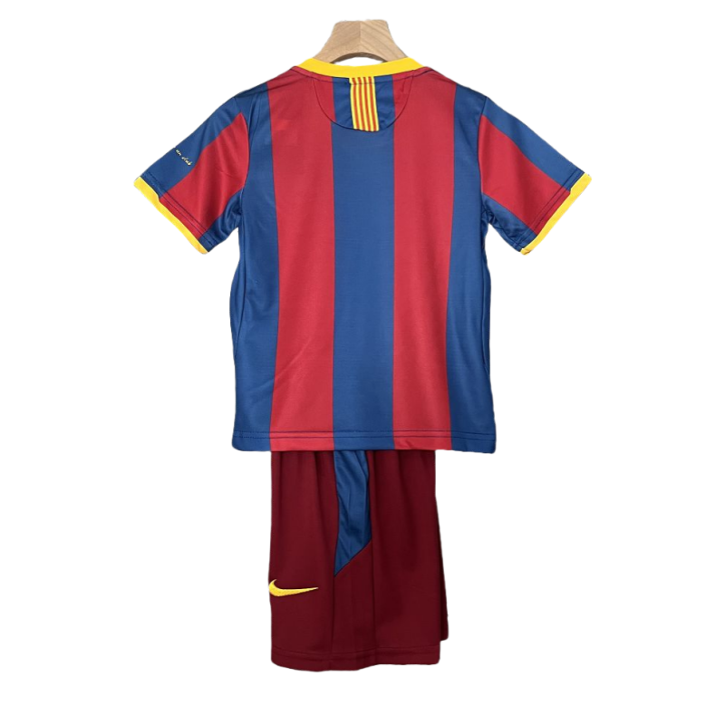 10-11 Barcelona Home Retro Kids Kit Football Jersey