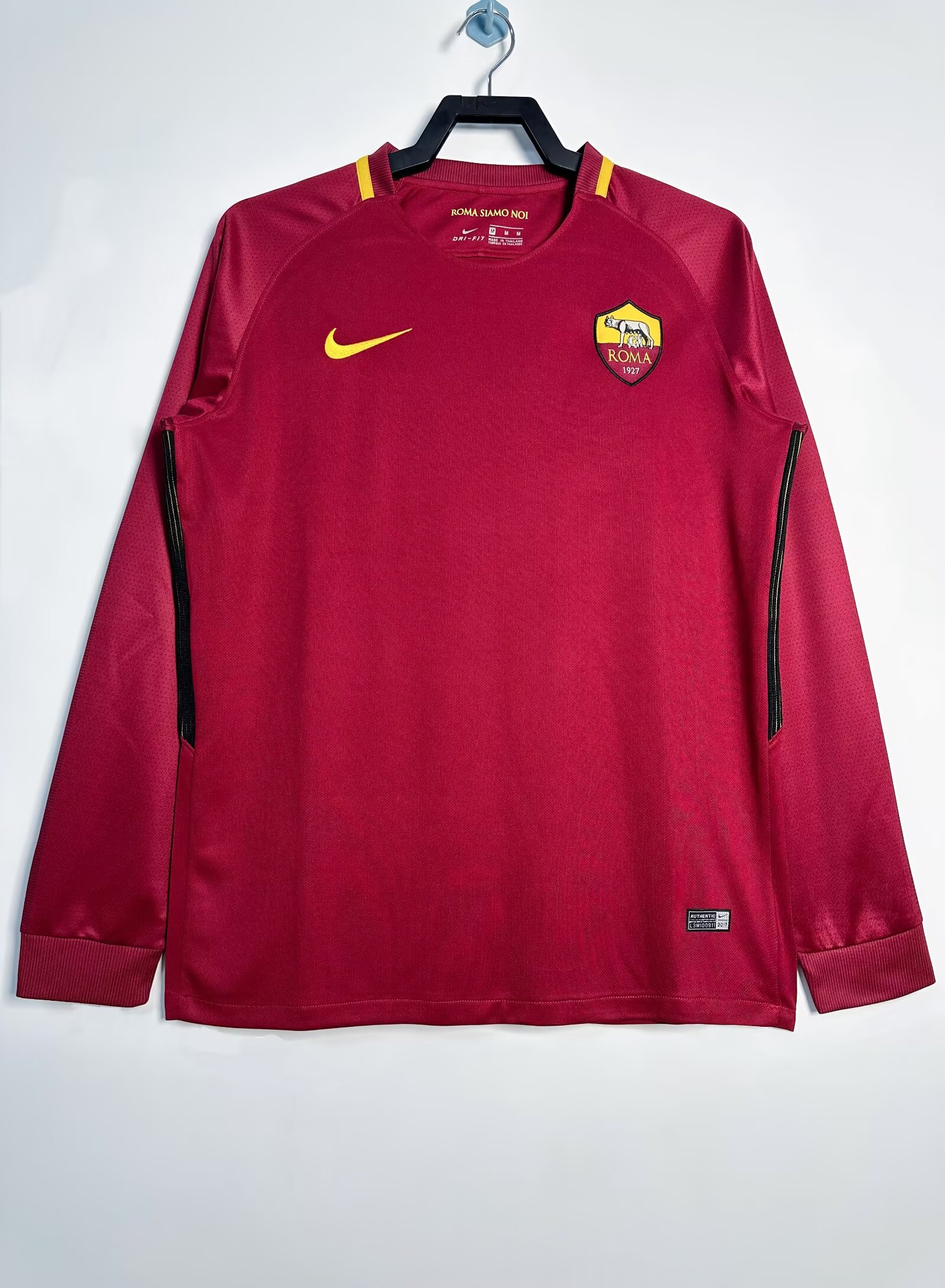 AS Roma Home Long Sleeve Retro Jersey 2017/18