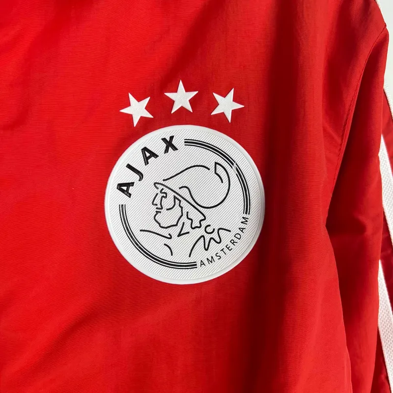 2023-2024 Ajax Reversible Windbreaker（Red-White）Soccer Jersey 1:1 Thai Quality