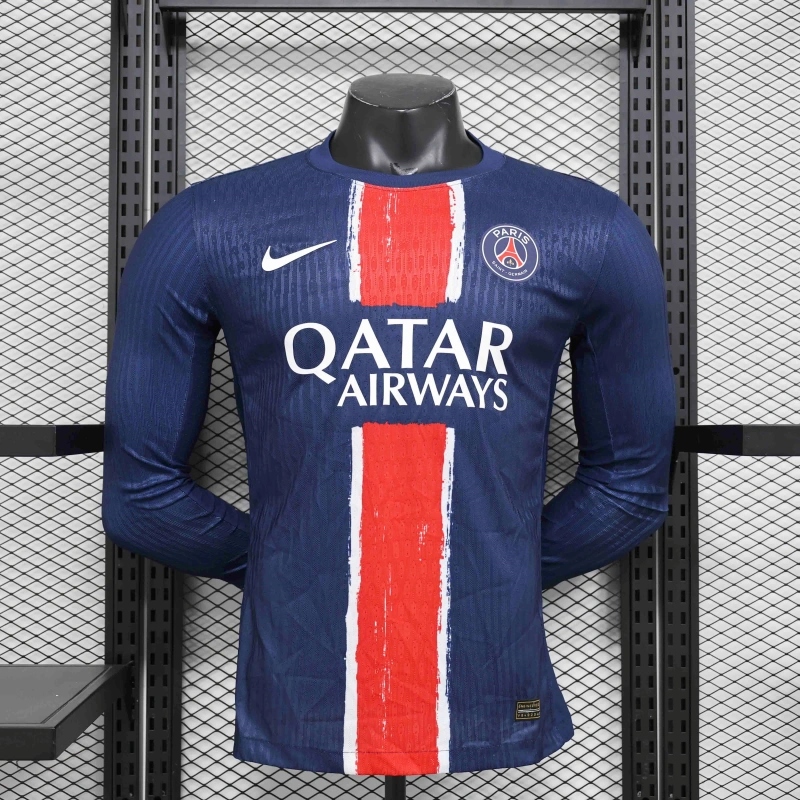 24-25 PSG Home Long Sleeve Kit Player Version Shirt Soccer Jersey