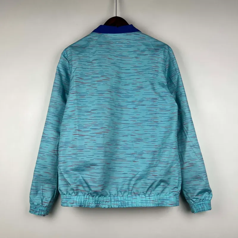 23-24 Barcelona Reversible Windbreaker Blue Soccer Jersey 1:1 Thai Quality