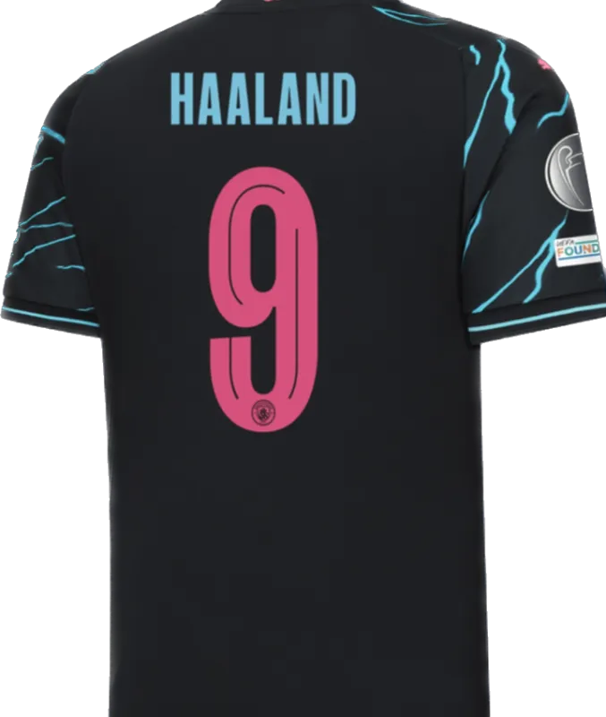 2023/24 HAALAND #9 DE BRUYNE #17 J.ALVAREZ #19 FODEN #47 Manchester City Third Away Jersey