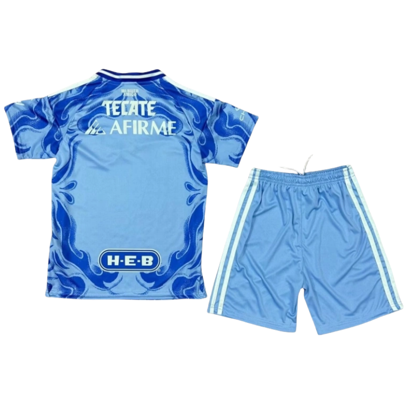 Tigres UANL Away Kids Kit Jersey+Shorts 2025/26 Soccer Jersey