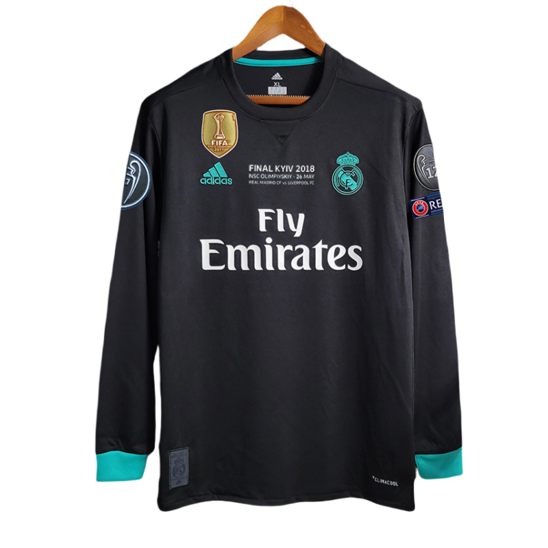 2017-18 Real Madrid home Retro long sleeve Football jersey