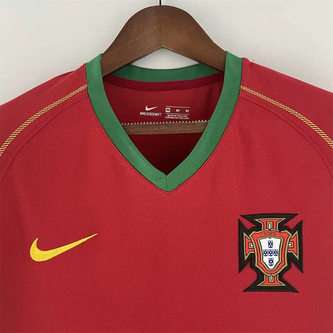 2006 Portugal Retro Jersey Home World Cup