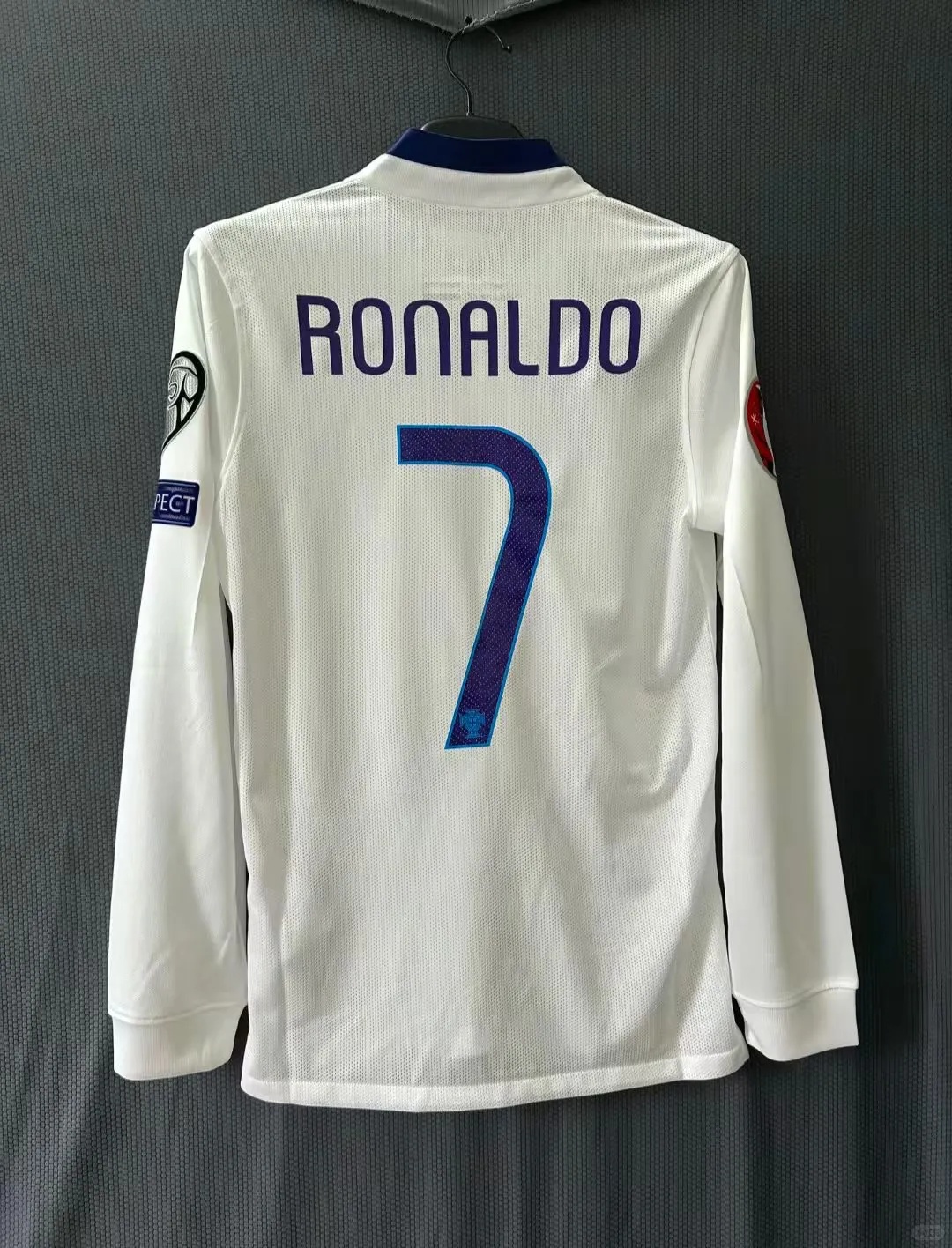 RONALDO #7 Portugal Retro Away Long Sleeves Jersey 2014