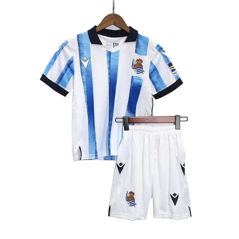 Kids Real Sociedad 2023/24 Home Kit Jersey+Shorts
