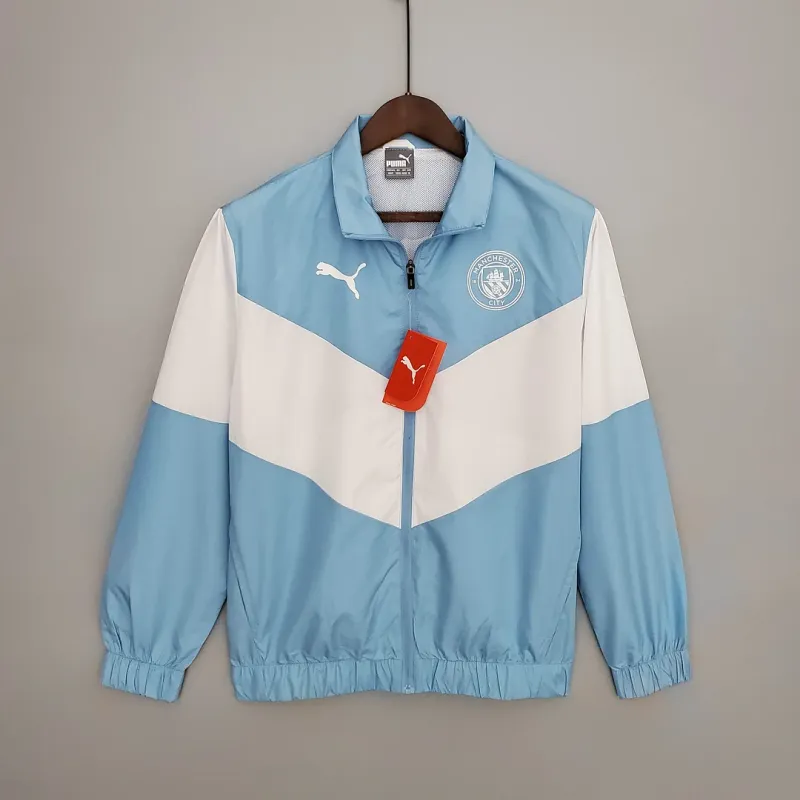 Manchester City Jersey Windbreaker Blue And White 2021/2022