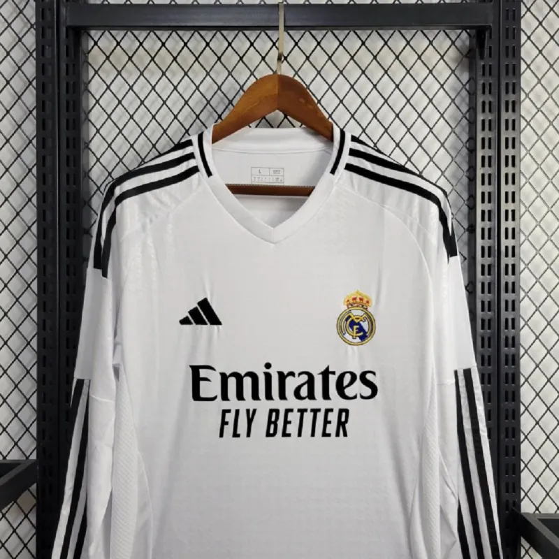 24-25 Real Madrid Home Long Sleeve Replica Jersey
