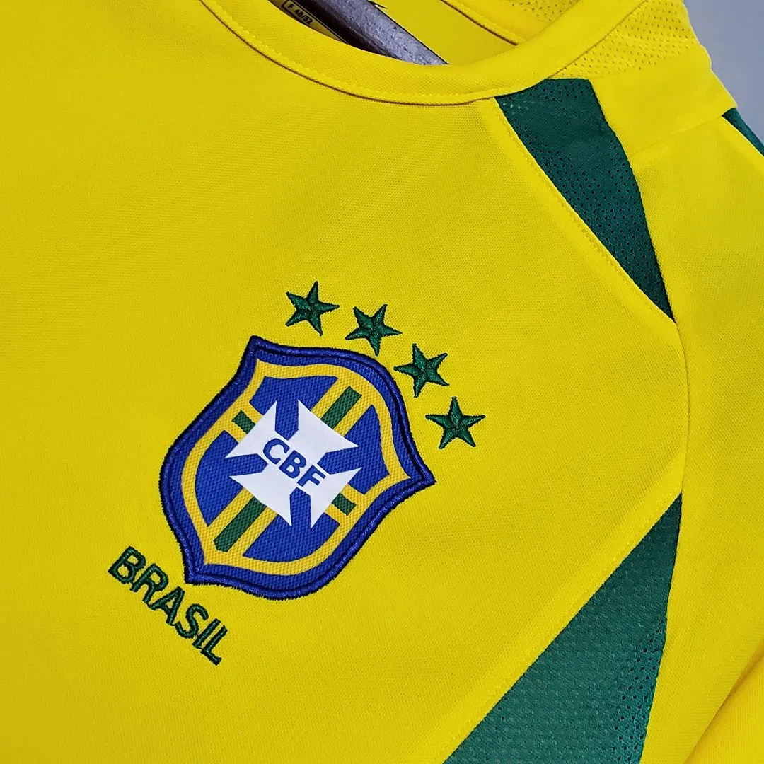 Brazil Retro Jersey Home World Cup 2002