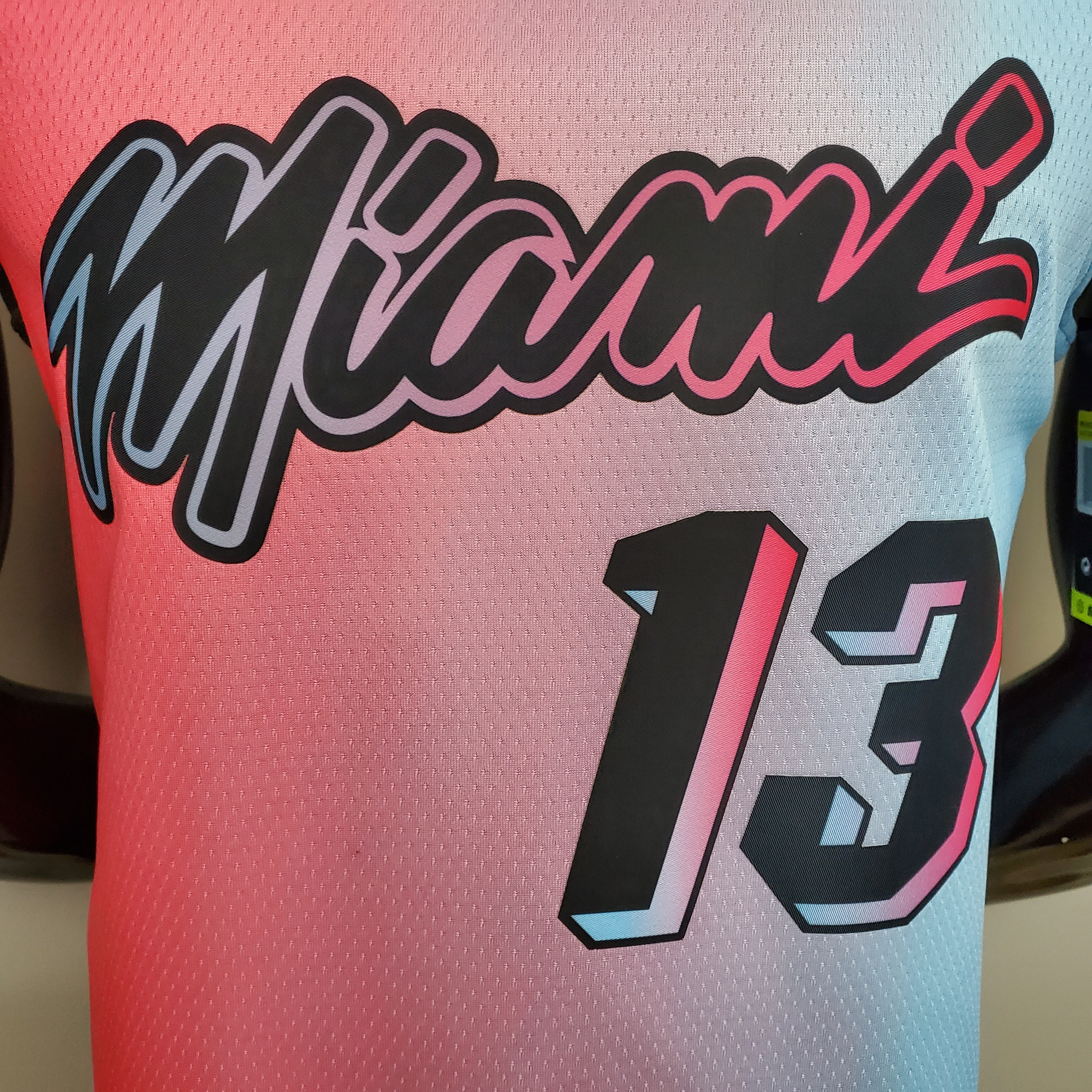 Bam Adebayo Miami Heat Swingman Jersey Pink Blue