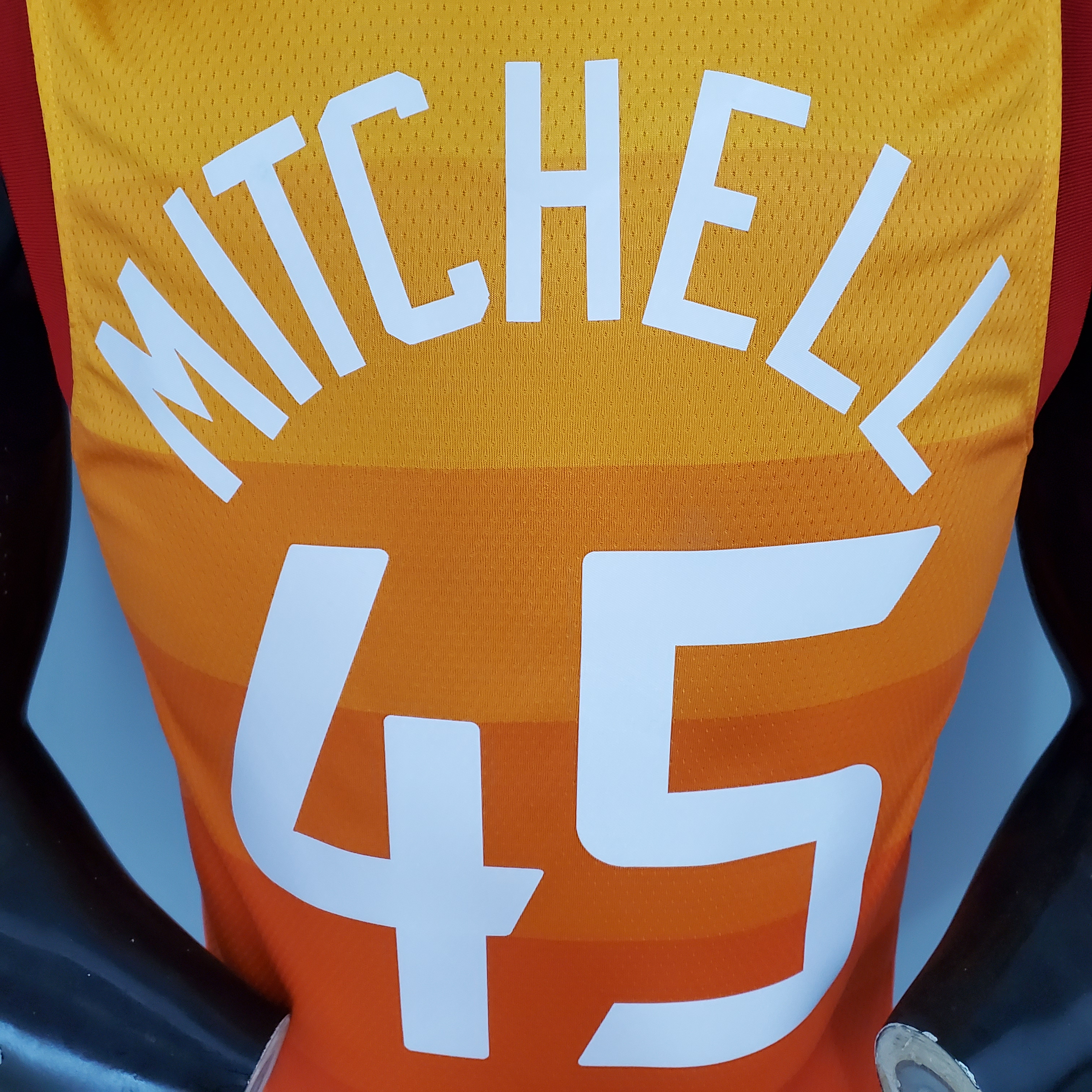 Donovan Mitchell Utah Jazz Rainbow Gradient Orange Swingman Jersey