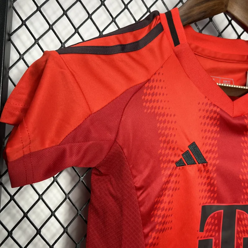 24-25 Bayern Munich Home Soccer Kids Kit Jersey+Shorts