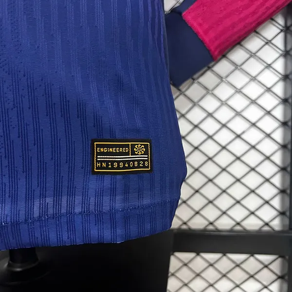 24-25 Barcelona Home Soccer Jersey Player Edition Long Sleeve