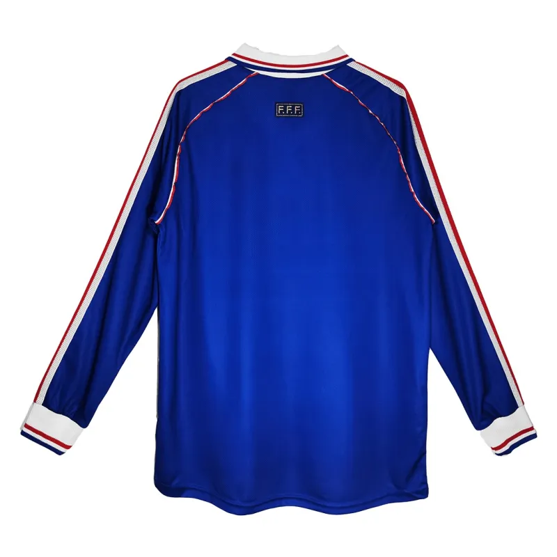1998 France Retro Jersey Long Sleeve World Cup