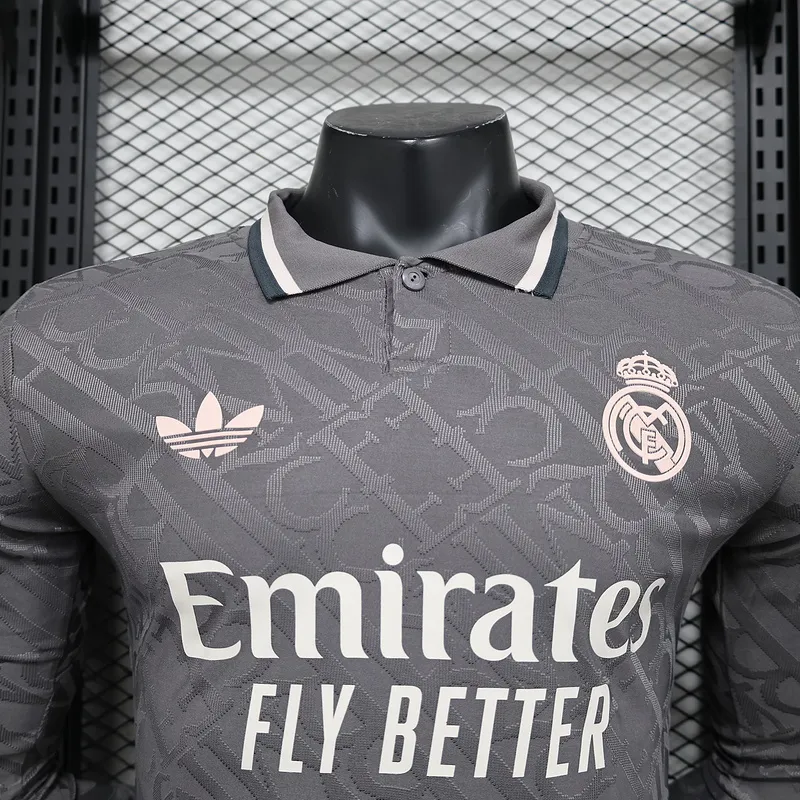 24-25 Real Madrid Third Away Soccer Jersey Player Version Long Sleeve