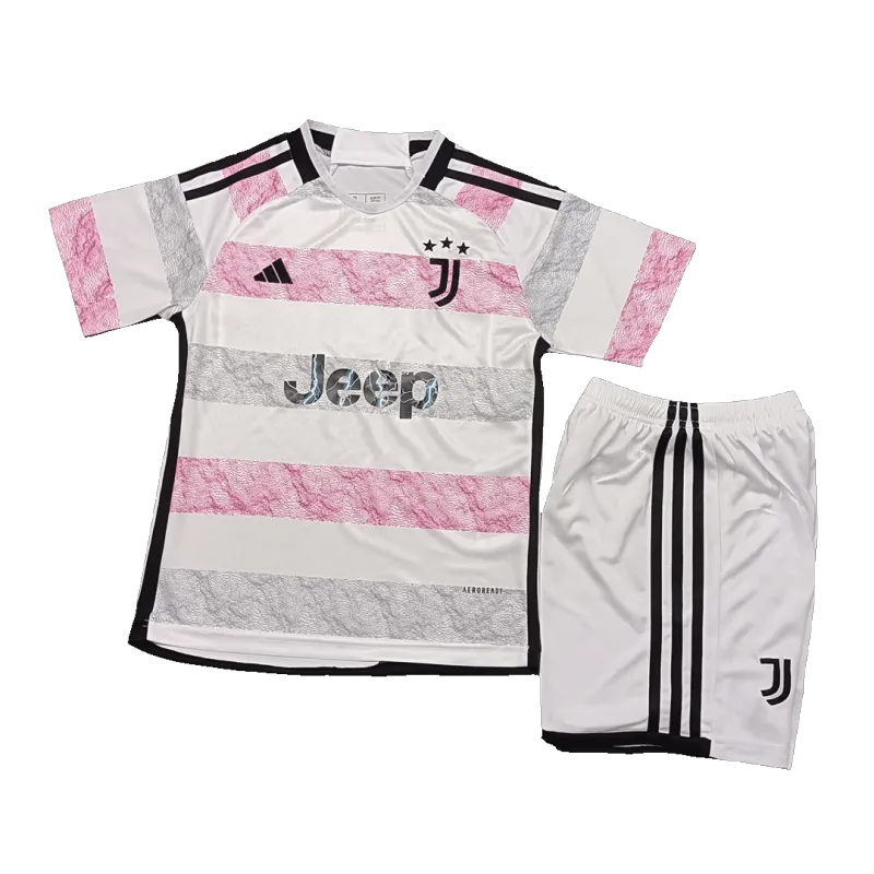 2023-24  Kids Juventus Away Kit Jersey+Short