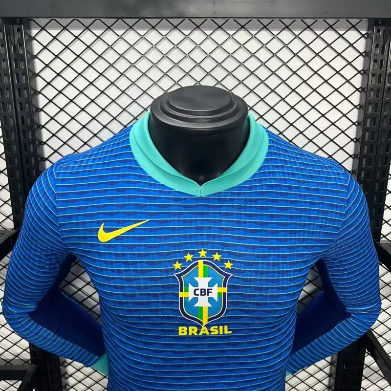 Nike Authentic Soccer Jersey Brazil Away Shirt Long Sleeve 2024