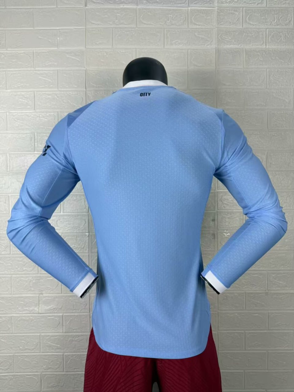 Manchester City Home Player Version Long Sleeve Jersey 25/26