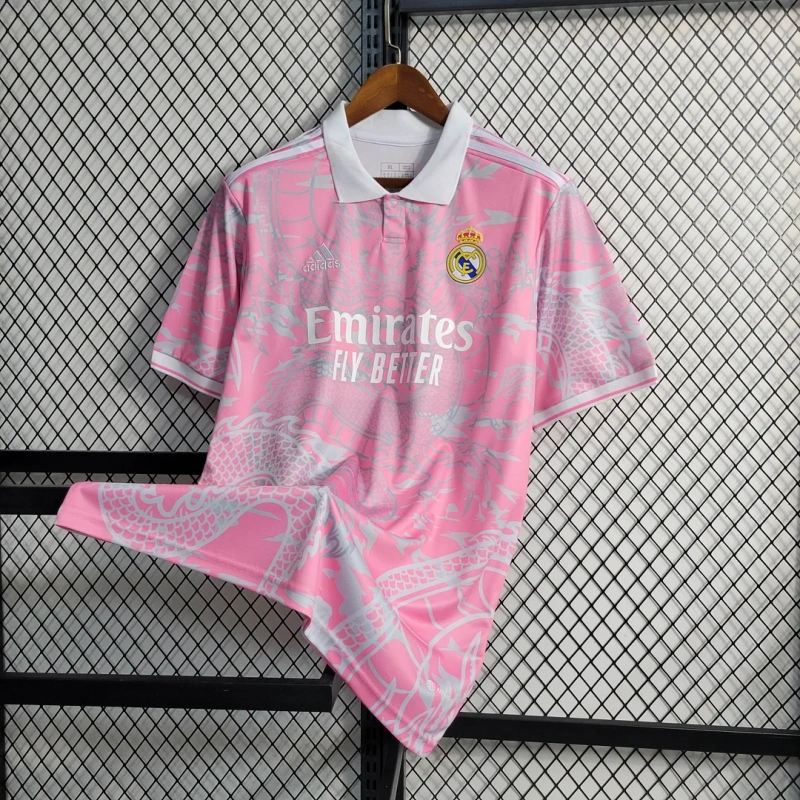 23-24 Real Madrid Chinese Dragon Pink Football Shirt
