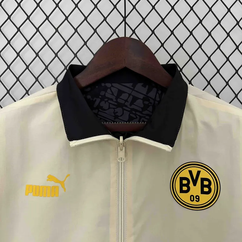 2024 Dortmund Trench Coat Reversible Windbreaker Double-Sides Jacket Sport