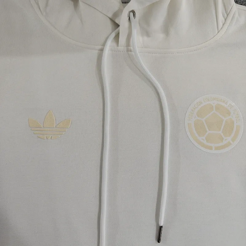 Colombia Nation 2024 100th Anniversary White Hoodie Jacket