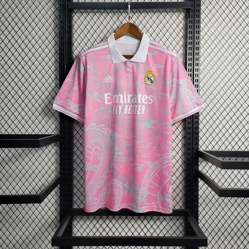 23-24 Real Madrid Chinese Dragon Pink Football Shirt