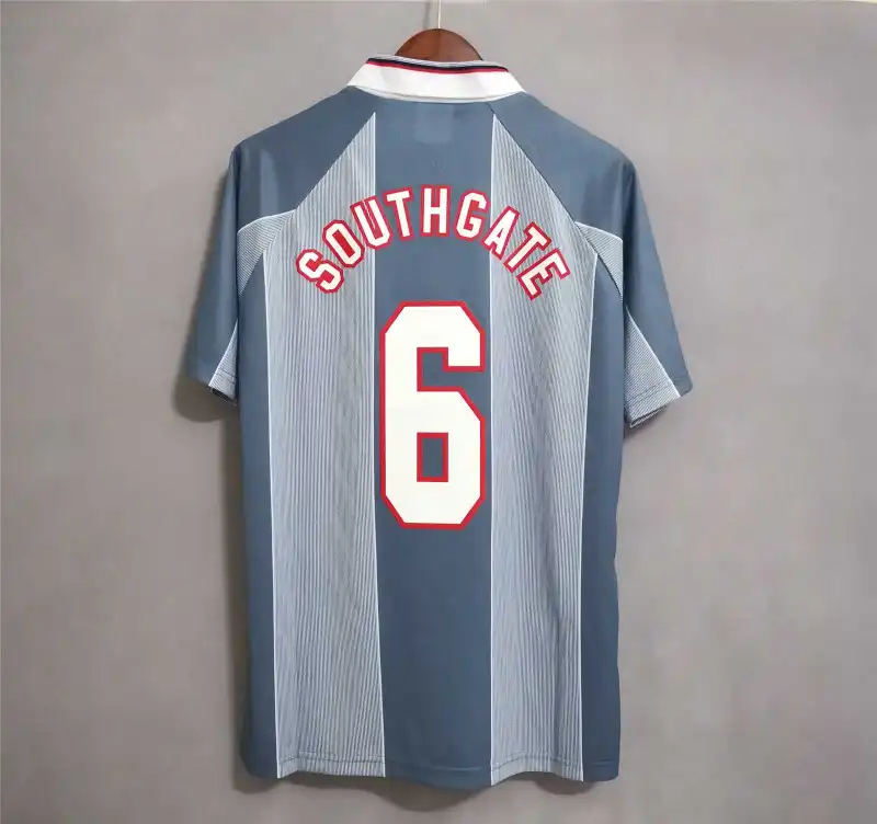1996 England Retro Soccer Jersey Away Replica Euro Cup