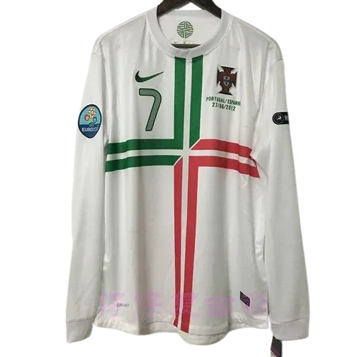 2012 Portugal Retro Jersey Away Long Sleeve