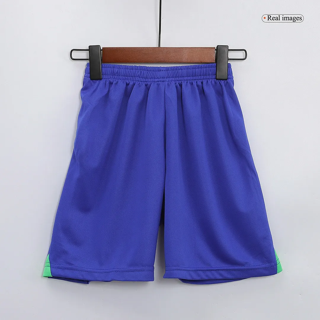 Brazil Kids Soccer Jersey Home Kit(Jersey+Shorts) World Cup 2022