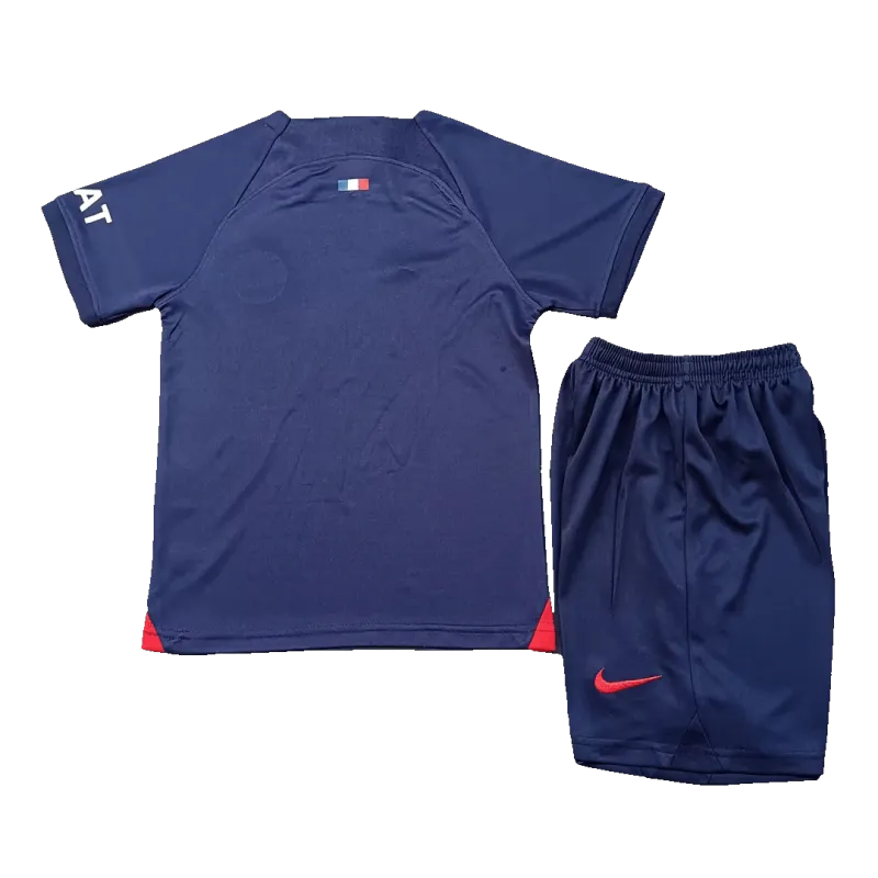 23-24  Kids PSG Home Whole Kit Jersey+Shorts+Socks